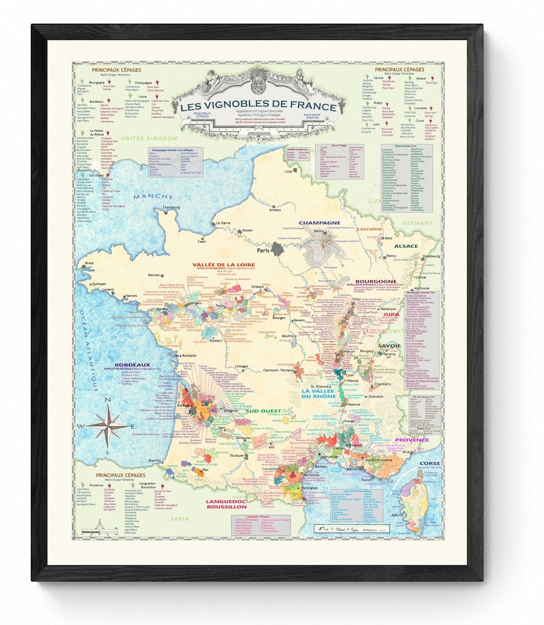 Wine map of France