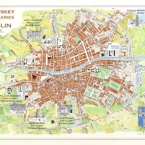 De historische whiskydistilleerderijen van de stad Dublin, foto van Ierse whiskystokerijen