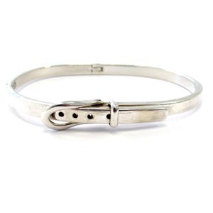 Vintage Mexico Silver Buckle Bangle - Etsy