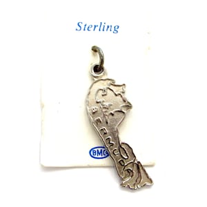 Vintage New Old Stock Sterling Silver Bermuda Charm, Travel or Vacation Charm