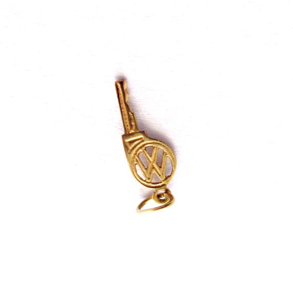 Vintage 14k Gold Volkswagon Car Key Pendant Charm
