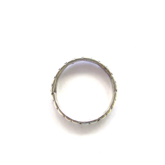 Vintage Sterling Silver Continuous Pattern Etched… - image 5