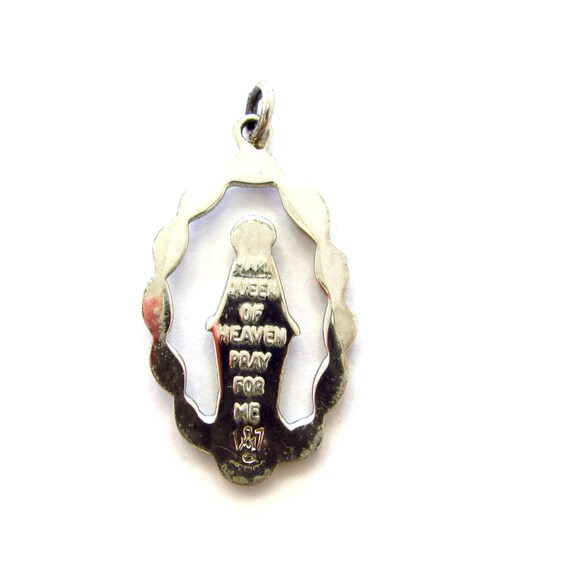 Vintage Sterling Silver Marcasite Outlined Mother… - image 5