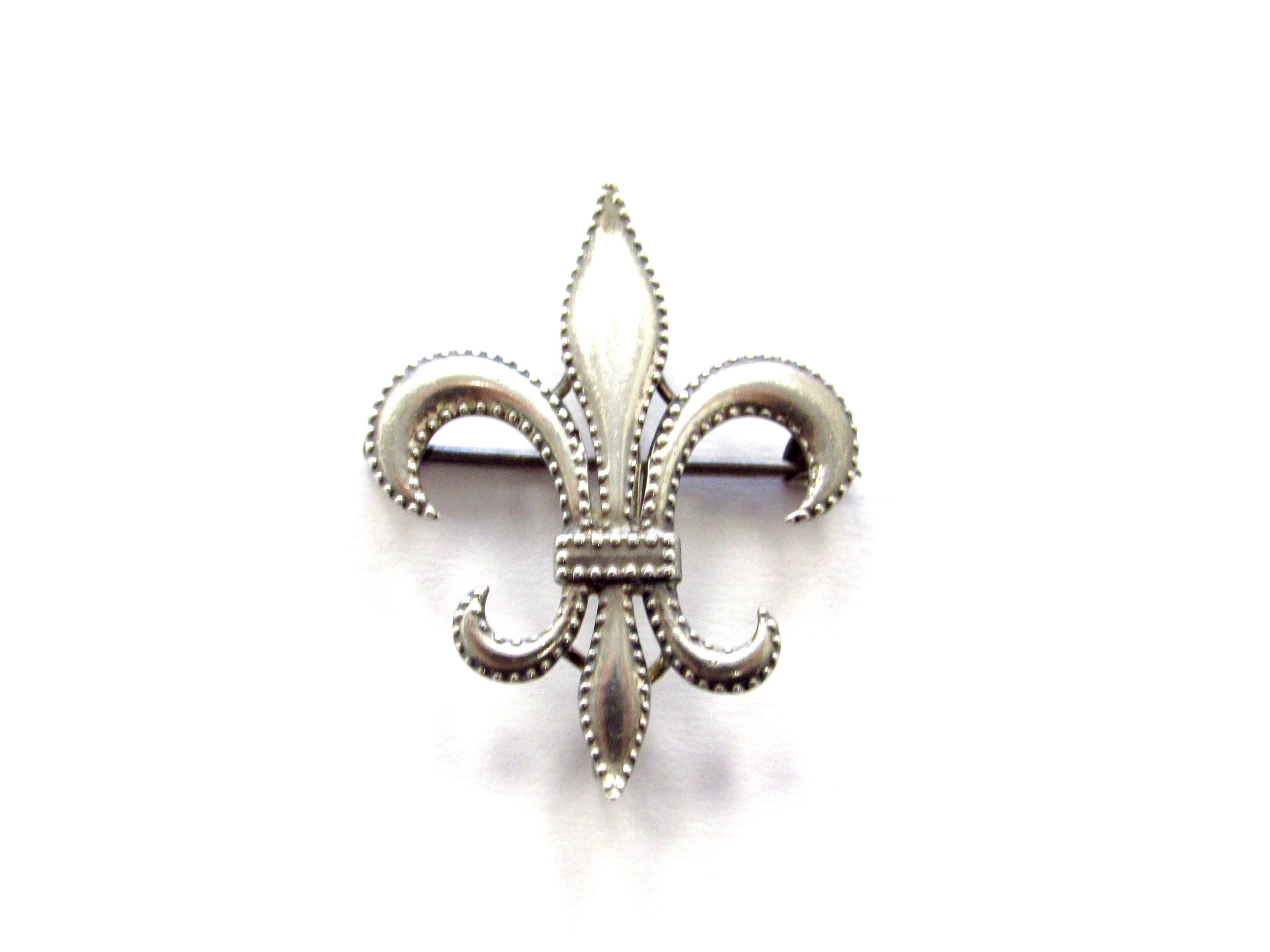 Ancienne Jolie Broche Filigrane Armoirie de la Ville de Cannes aux Fleur de Lys
