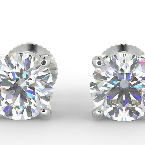 14kt Gold 0.80 Ct Diamond Earrings Real Natural Diamond Etsy