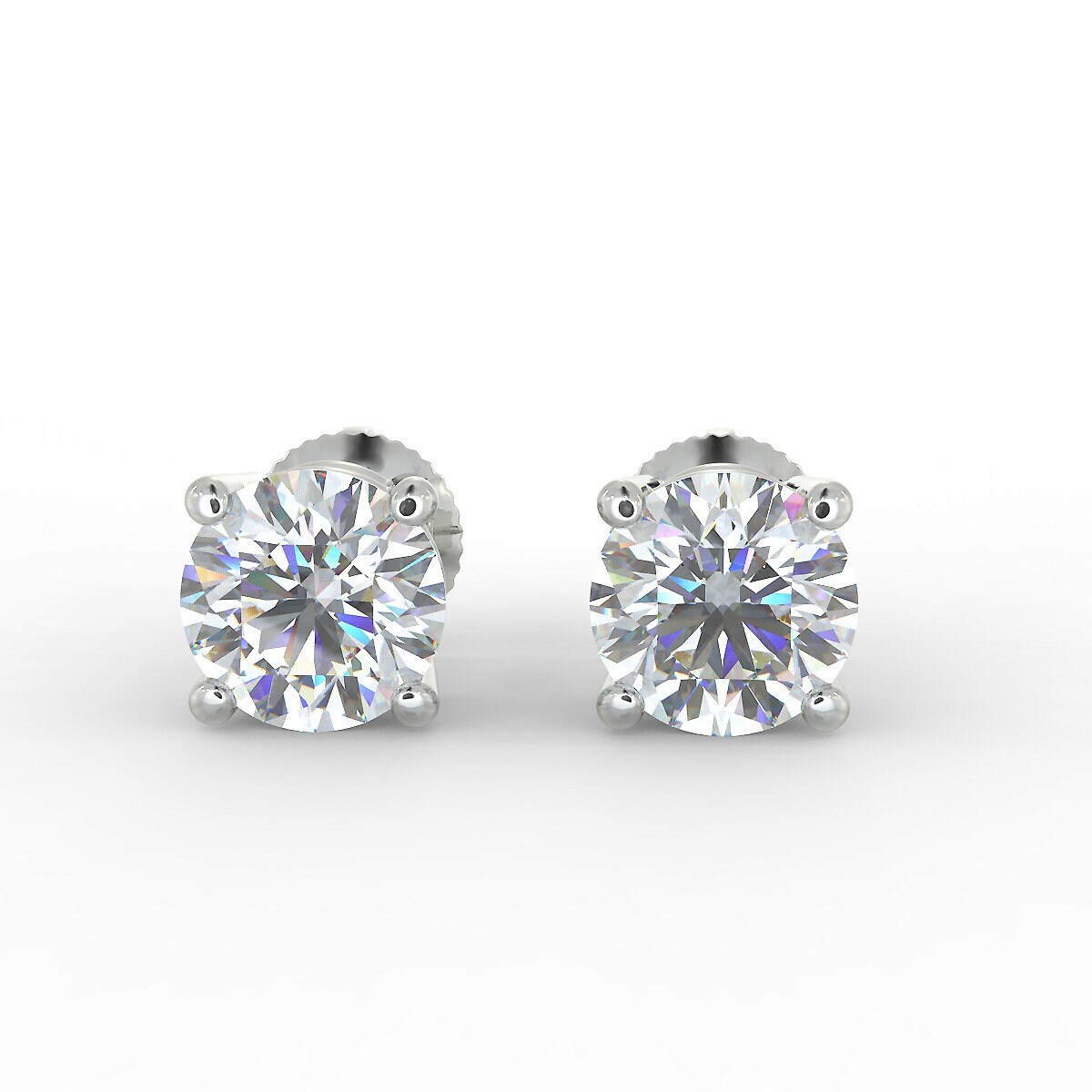 2 Carat Diamond Earrings for sale Only 2 left at 75