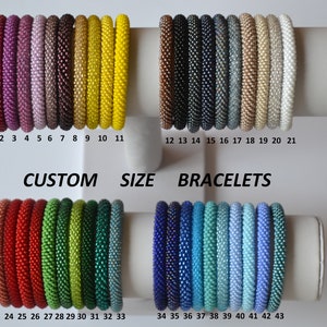 Pulsera de Nepal de todos los tamaños, brazalete de cuentas de crochet, pulsera de pareja