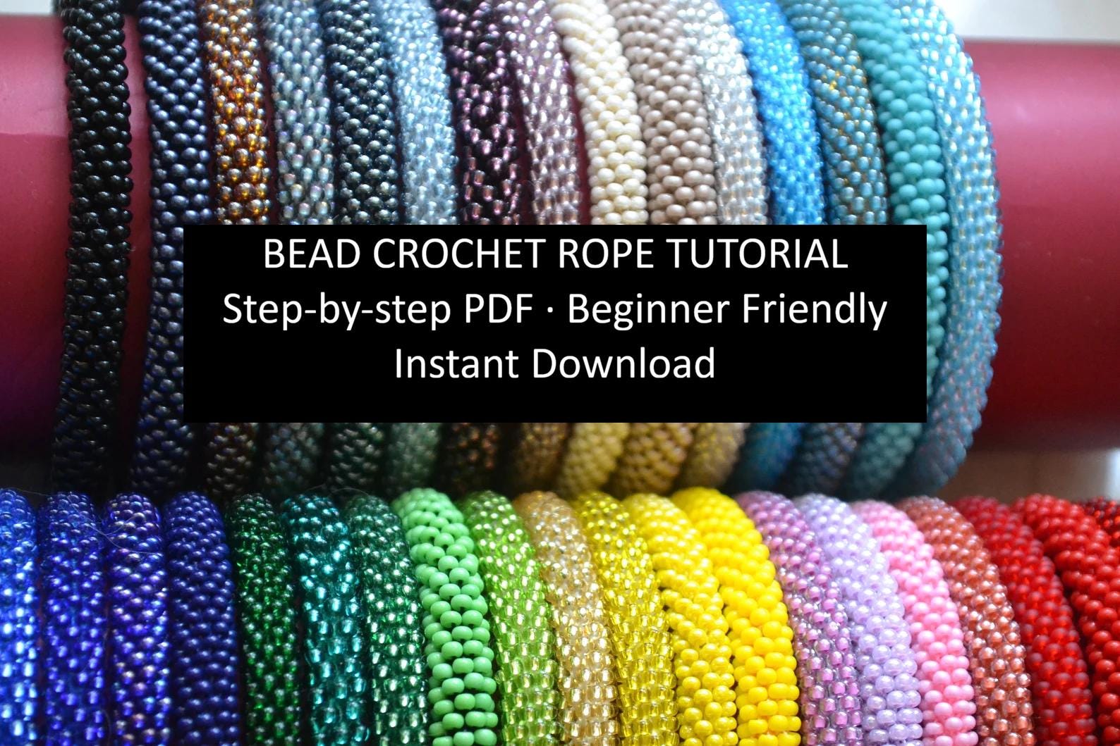 30 Beaded Crochet Patterns to Add Sparkle, Texture, and Giftable Charm 23 Bead Crochet Rope Tutorial for Beginners