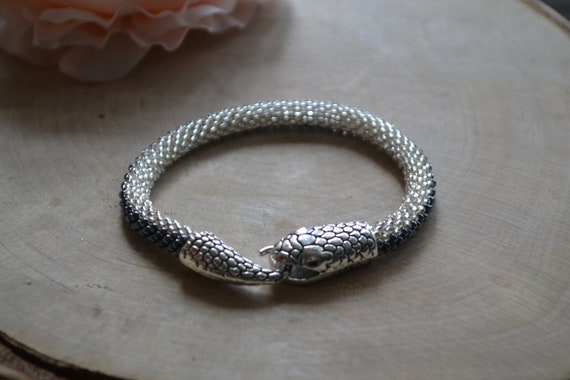 Shining Snake Bracelet Silver