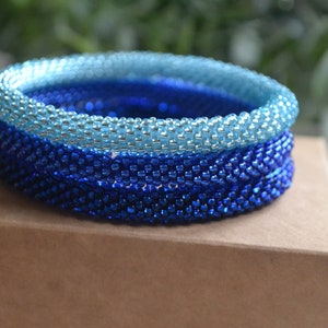 Bracelet népalais toutes tailles, bracelet jonc au crochet, bracelet couple image 3