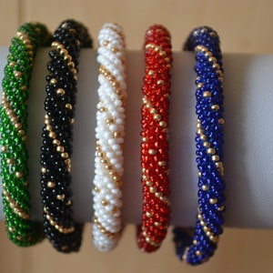 Nepal pärlarmband, armband i specialstorlek, virkat armband med seed beads
