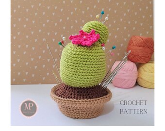 Crochet Pattern Pincushion, Pincushion Pattern, Cactus Crochet Pattern, Pincushion Cactus, Pin Cushion Pattern, Pincushion Handmade