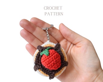 Crochet Keychain Pattern, Pancake Crochet Pattern, Food Crochet Pattern, Cute Pancake Pattern, Crochet Keychain, Crochet Pancake Pattern