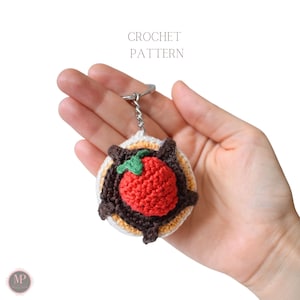 Crochet Keychain Pattern, Pancake Crochet Pattern, Food Crochet Pattern, Cute Pancake Pattern, Crochet Keychain, Crochet Pancake Pattern