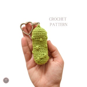 Pickle Keychain Crochet Pattern, Crochet Pickle, Crochet Pickle Pattern, Crochet Amigurumi Keychain, Amigurumi Crochet Pattern Keychain