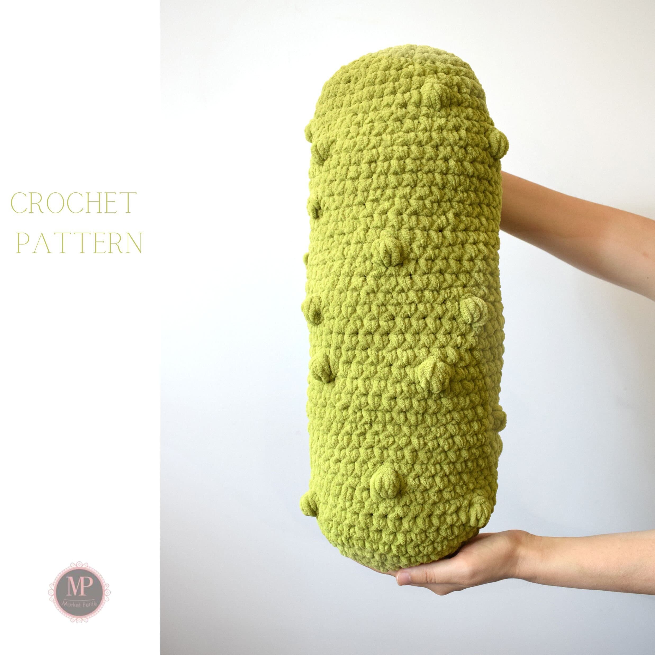 32 Pickle Crochet Patterns for Amigurumi, Keychains, Ornaments, and Plushies 26 Crochet Pickle Pattern Crochet Cushion