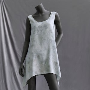 Silk Top Hand-dyed, Plant-dyed with Blue Potatoes and Purple Cabbage, Size Medium, No synthetic dyes or heavy metal mordants used