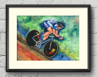 Tony Rominger - Mapei - Colnago - Hour Record 1994 - Cycling Print