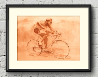 Fausto Coppi - Tour de France 1949 - Bianchi - Campagnolo - Cycling Print