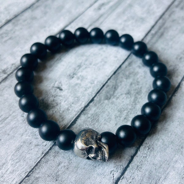 Mens Skull Bracelet Etsy