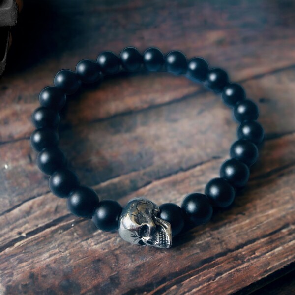 Mens Skull Bracelet Etsy