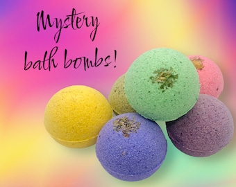 Bath Bomb Lot, colorful bath bombs, handmade bath bombs, mystery bath bombs, individually sealed bath bombs, round bath bombs