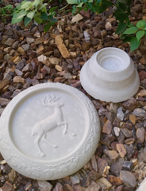 Deer Concrete Bird Feeder Etsy