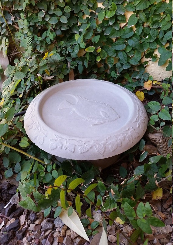 Goldfish Concrete Bird Feeder Etsy