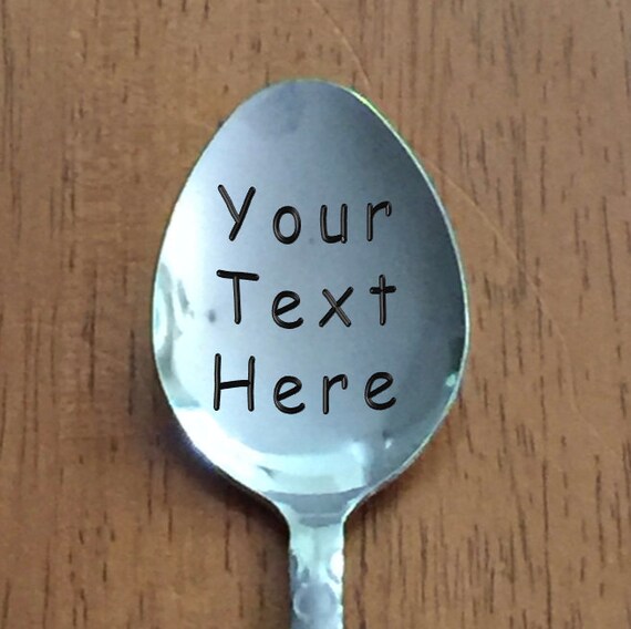 Customize Stamped Spoons Cereal Spoons Coffee Spoons Stamped - Etsy