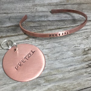 Pet ID Tag and Matching Buddy Bracelet Set - Standard Font - Pet Id Tags, Dog Tag, Dog, Pet Tag, Cat Tag, Cat Id Tag, Puppy Tag, Pet Id