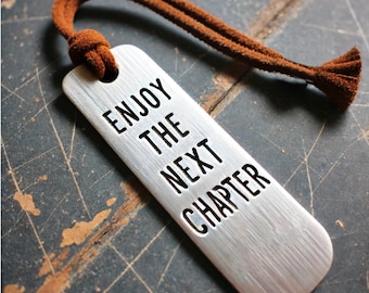Custom Engraved Bookmark | Enjoy the Next Chapter | Personalized Name or Quote on Back | Unique Gift for Book Lovers | Students Readers Gift