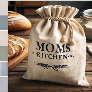 Mother&#39;s Day Gift, Bread Bag Gift, Mom&#39;s Kitchen, Select Fabric and Size, Bread Bag for Homemade Sourdough Bread, Bread Baker Gifts For Her