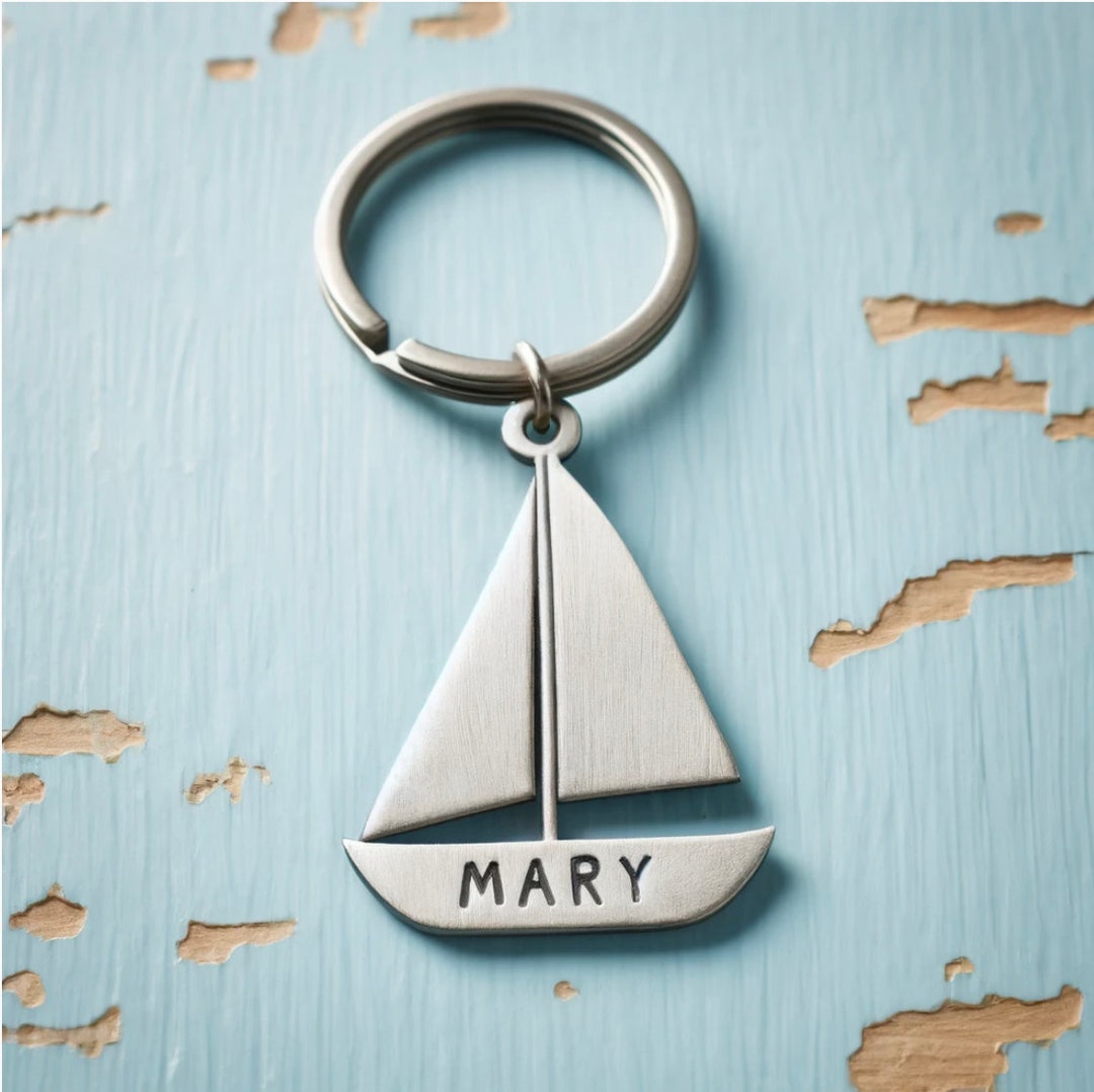 Handcrafted Sailboat Keychain - Nautical Charm, Coastal Accessory ...