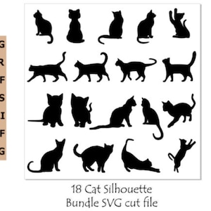 Cat Silhouette SVG Bundle