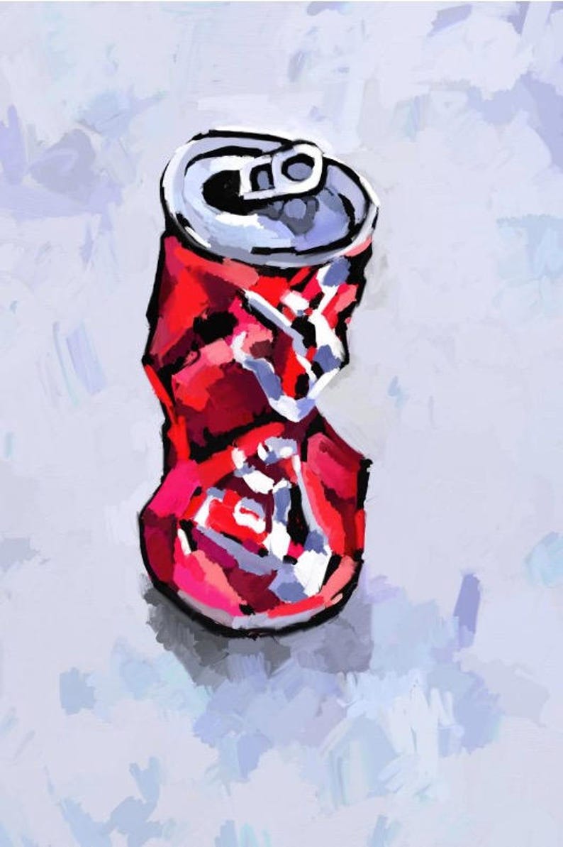 High quality wall art print of Soda Can painting Etsy
