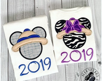 Safari Mickey shirts. Family safari Mickey and Minnie