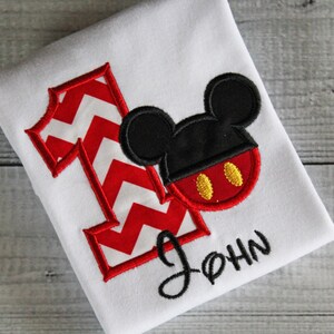 Mickey Mouse 1st Birthday Shirt. Birthday Shirt. Mickey Mouse