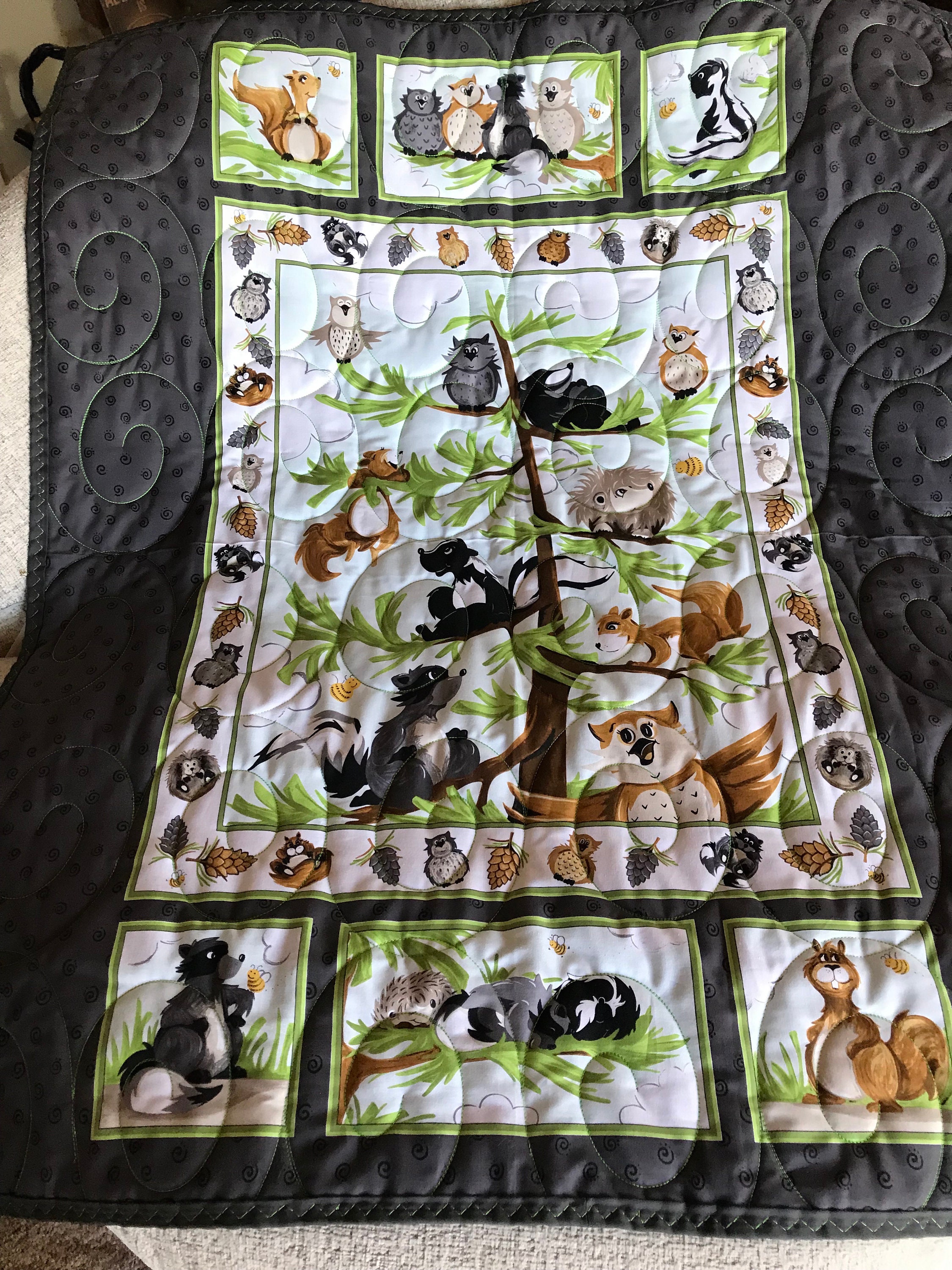 Fun in the Jungle Baby Quilt Etsy