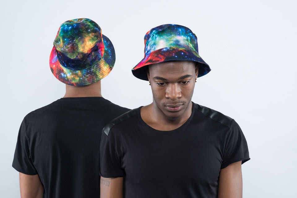 Galaxy Bucket Hat Summer 90's Fashion 