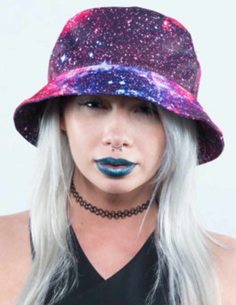 Galaxy Bucket Hat 90's Summer Trend Spacebae Etsy