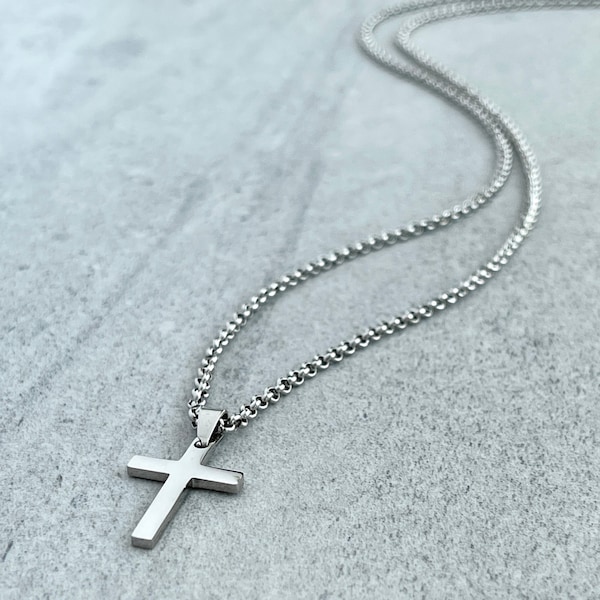 Stainless Steel Cross Necklace for Men | Men's Necklace | Stainless Steel Necklace | Men's Jewelry | Cross Necklace for Men | Gift for Him