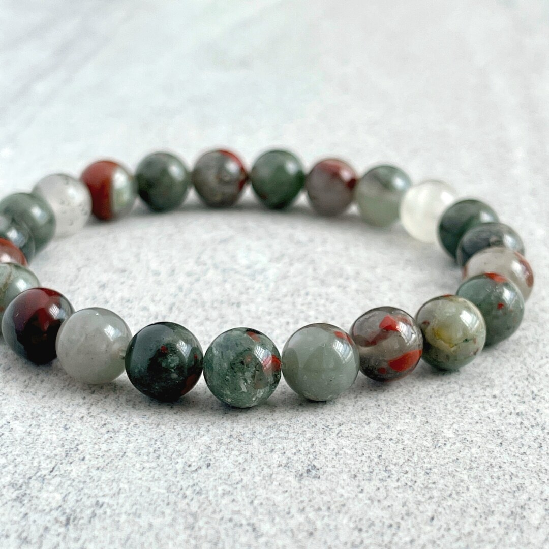 Men's Beaded Bracelet 6mm, 8mm or 10mm Seftonite Beaded Bracelet