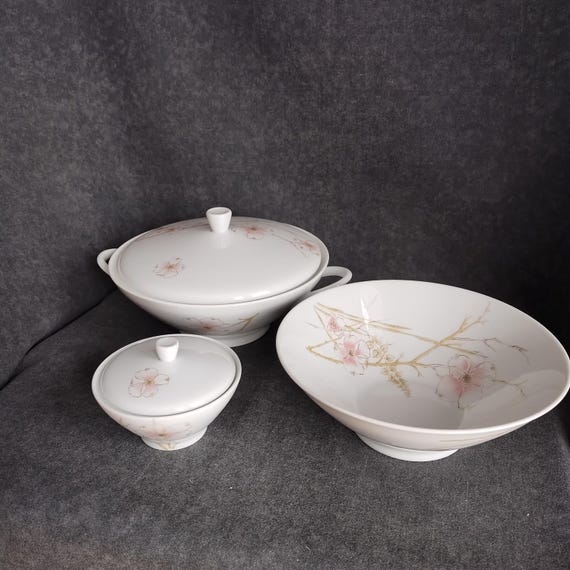 Rosenthal Serving Bowls - 3 Blush Pattern Porcelain Serving Pieces