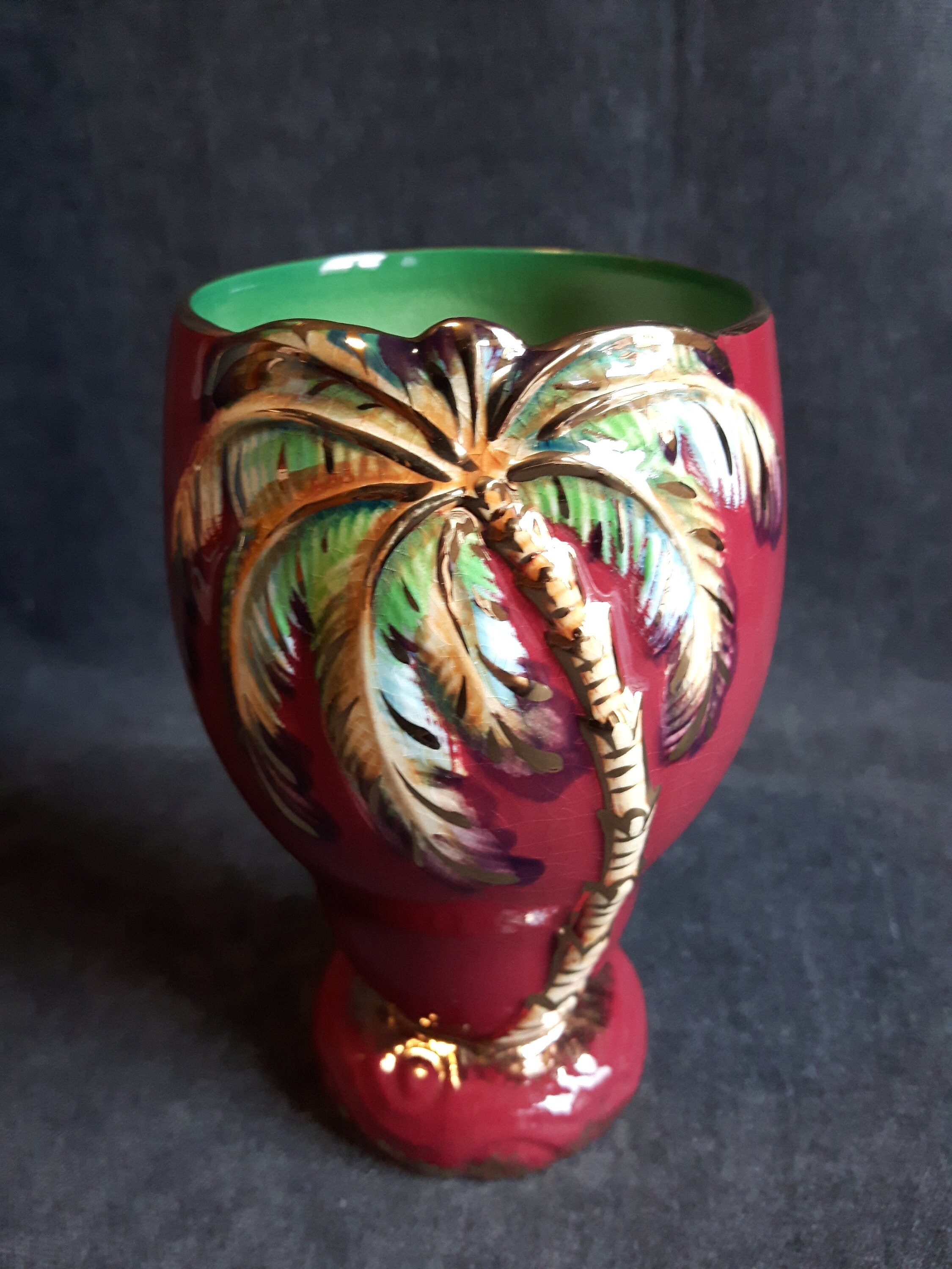 Beswick PALM TREE VASE 1072 English Pottery Vase 6 inch Etsy