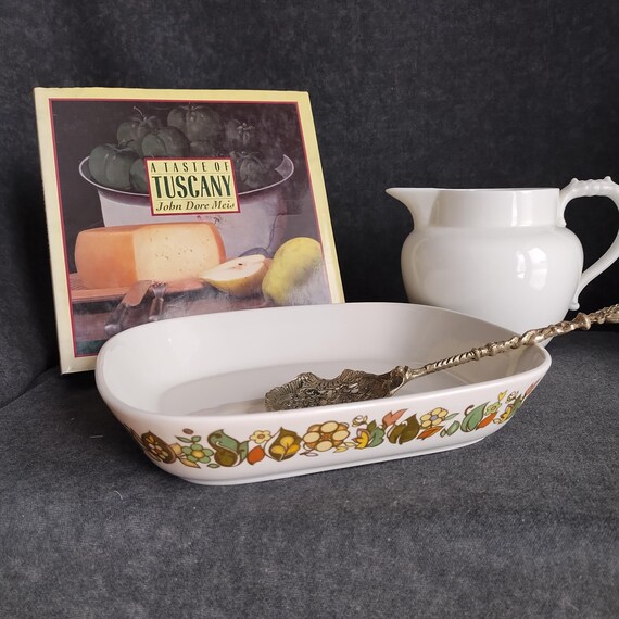 Royal Doulton Ovenware - Forest Flower Pattern 10 inch Roaster - Oven to Table Rectangle Baker