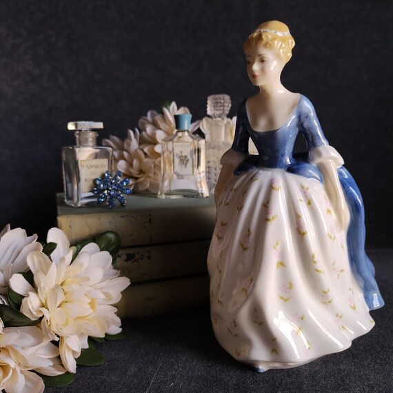 Royal Doulton ALISON Figurine - Blue Floral Dress Version (HN2336)