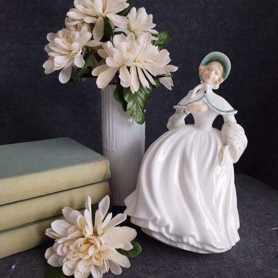 Royal Doulton JESSICA Figurine - HN3169 - Hand Painted Collectible designed by Peggy Davies - Green Trim