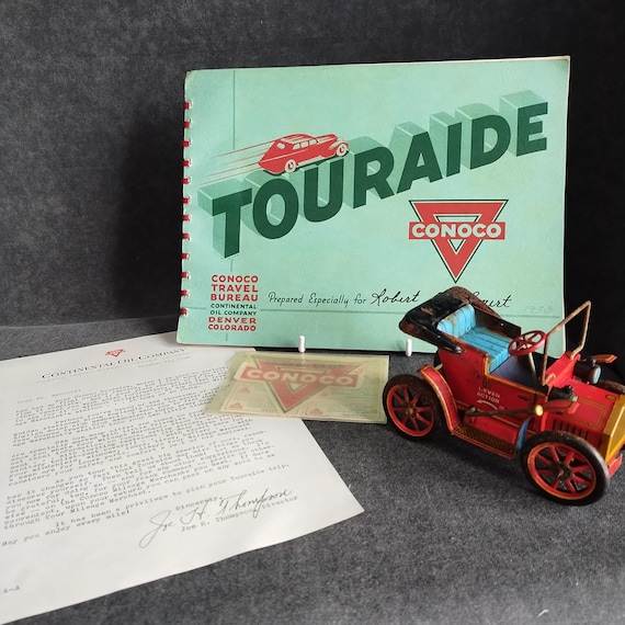 Conoco TOURAIDE Map Booklet - New Jersey to Miami Beach 1939 - Exceptional Condition