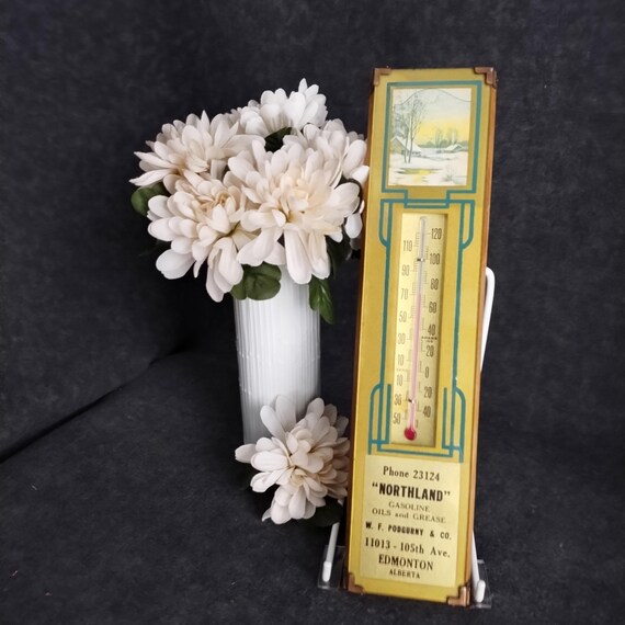 Advertising / Promotional Wall Thermometer - Northland Gas and Oil  - W.F. Podgurny & Co, Edmonton Alberta