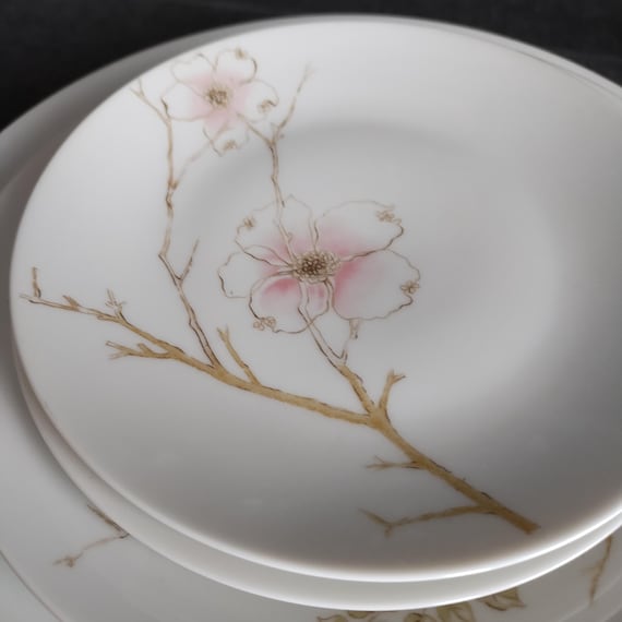 Rosenthal Place Settings - 4 Piece Blush Pattern Bone China Dinnerware Service for 3